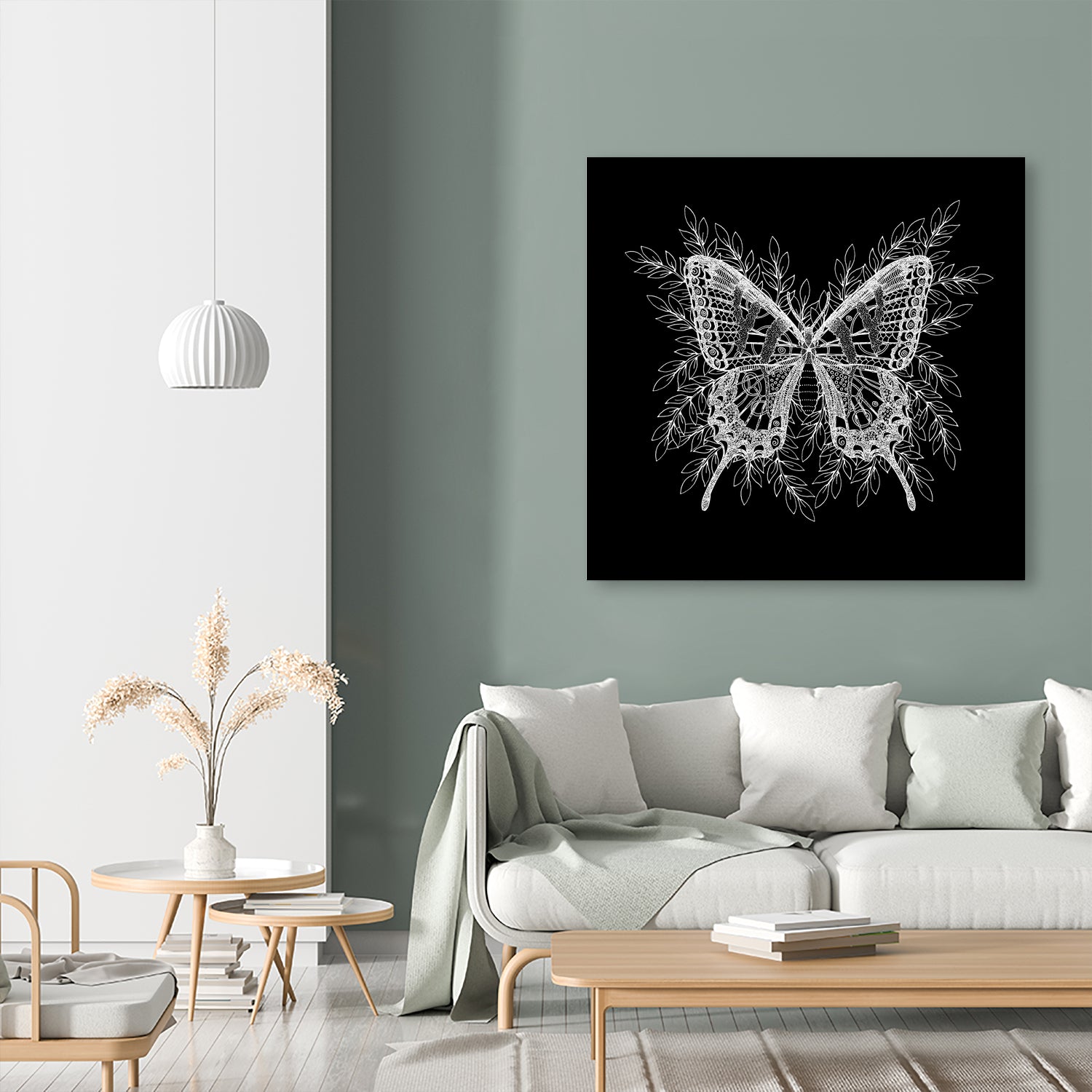 Black and White Butterfly Design by Brigitte Carre on GIANT ART - black digital painting