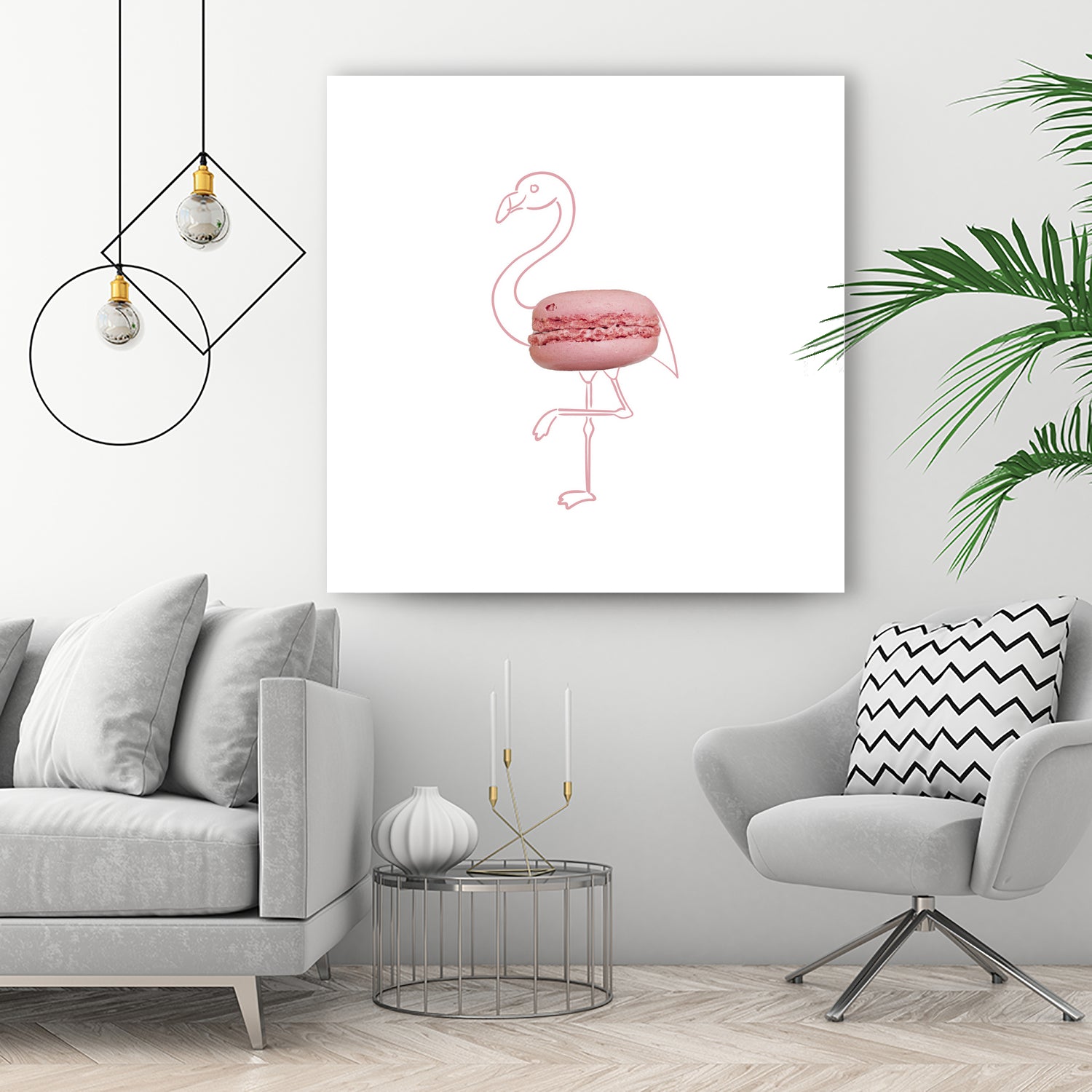 Macaron flamingo by Olivia Lorot on GIANT ART - pink photo illustration