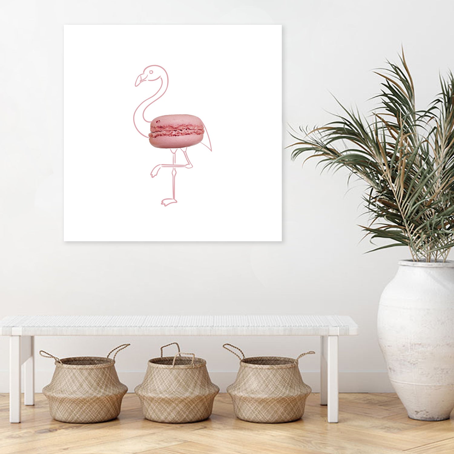 Macaron flamingo by Olivia Lorot on GIANT ART - pink photo illustration