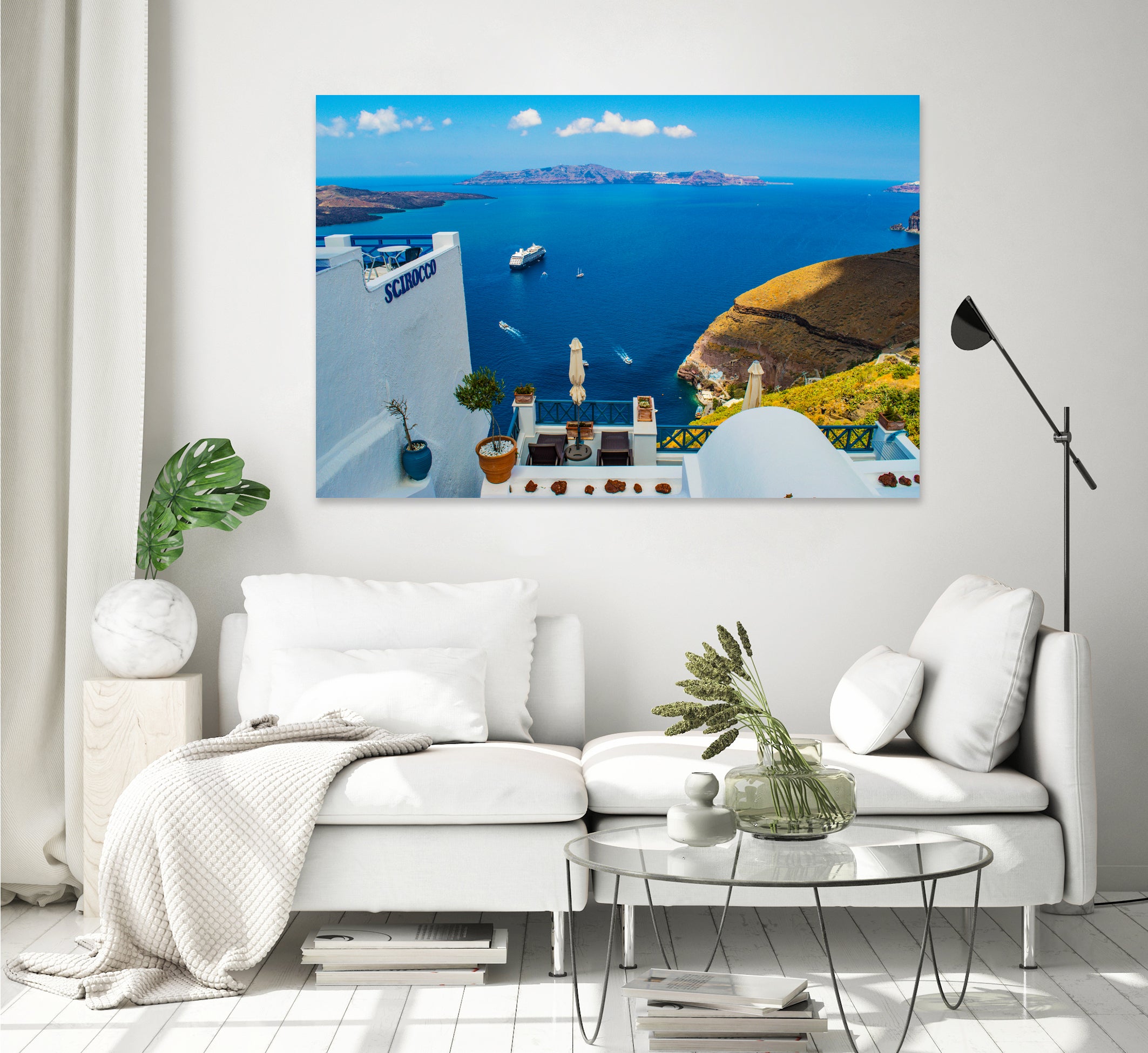 Santorini by Haris Kavalla on GIANT ART - blue photo manipulation