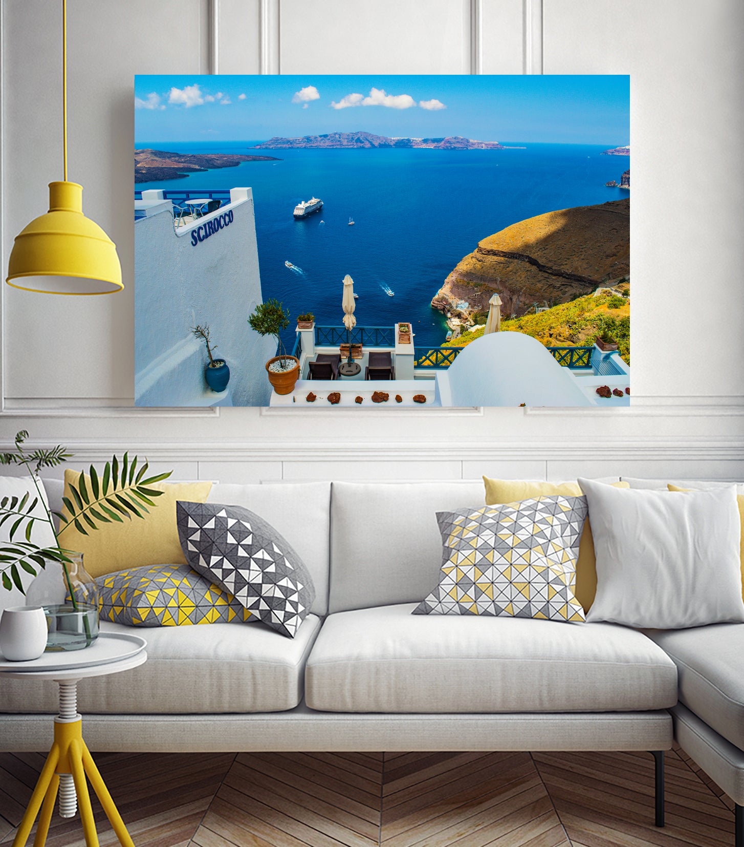 Santorini by Haris Kavalla on GIANT ART - blue photo manipulation