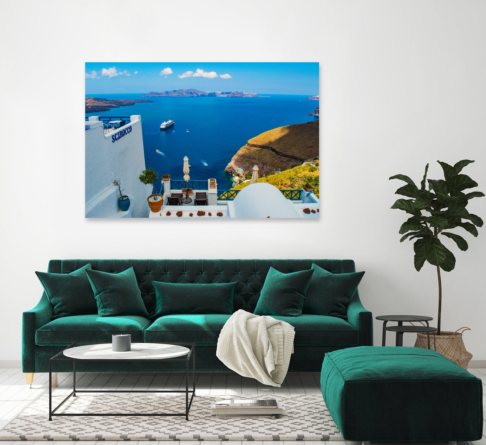 Santorini by Haris Kavalla on GIANT ART - blue photo manipulation