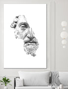 MARCUS AURELIUS ANTONINUS AUGUSTUS / black / white by Daniel Coulmann on GIANT ART - white digital drawing