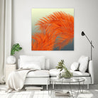 Summer Palm Leaves, Orange by Jiri Svetlik on GIANT ART - orange digital painting