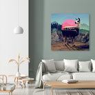 Llama by Ali Gulec on GIANT ART - blue mixed media