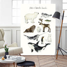 Arctic & Antarctic Animals by Amy Hamilton on GIANT ART - blue mixed media