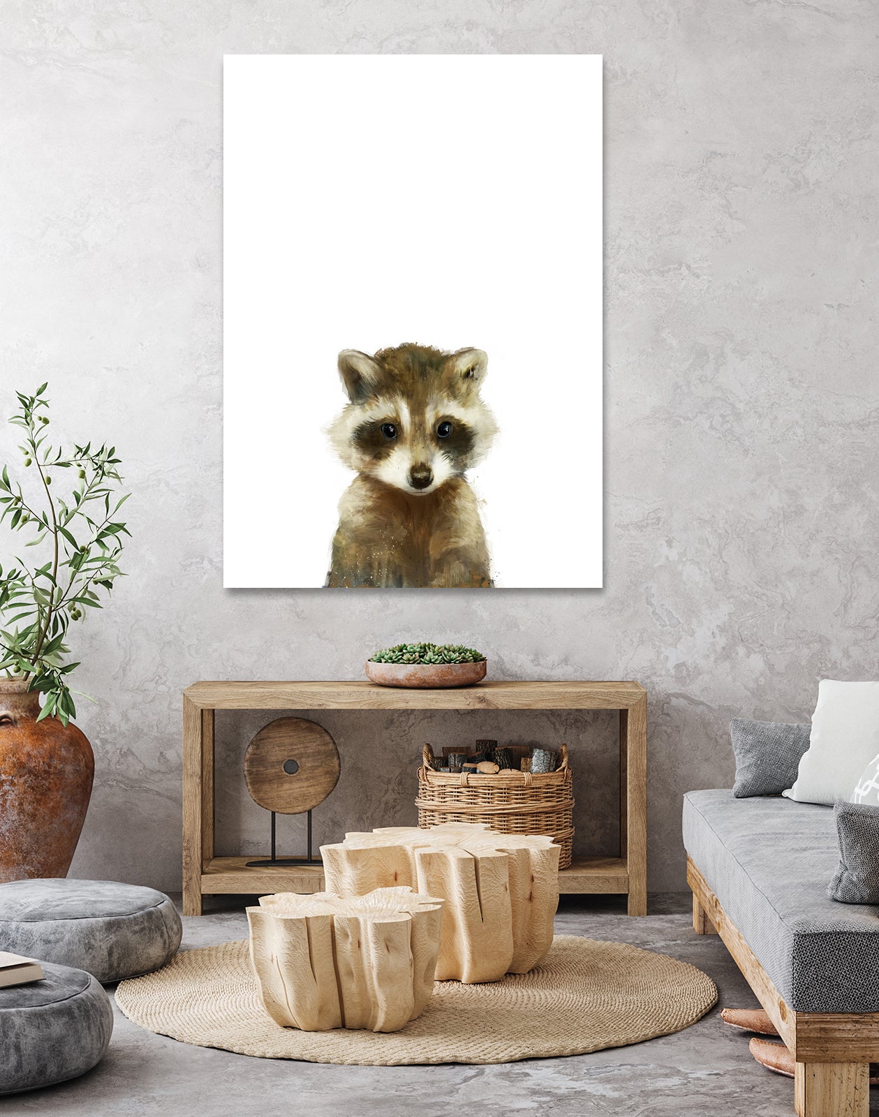 Little Raccoon by Amy Hamilton on GIANT ART - digital painting