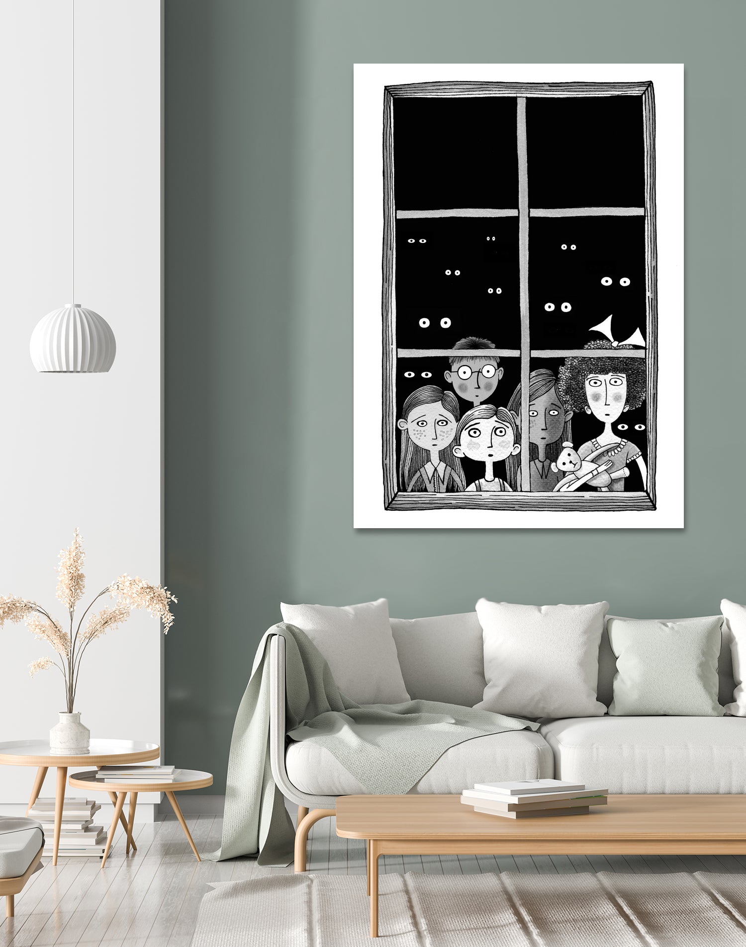 The Children in the Window by Andrew Hitchen on GIANT ART - black character design