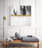 Golden Line / White by Elisabeth Fredriksson on GIANT ART - gray digital painting