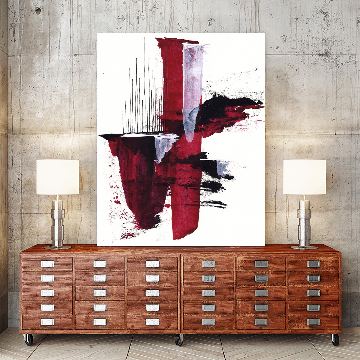 Off To Those Places 2 by Mariam Cisse on GIANT ART - red mixed media