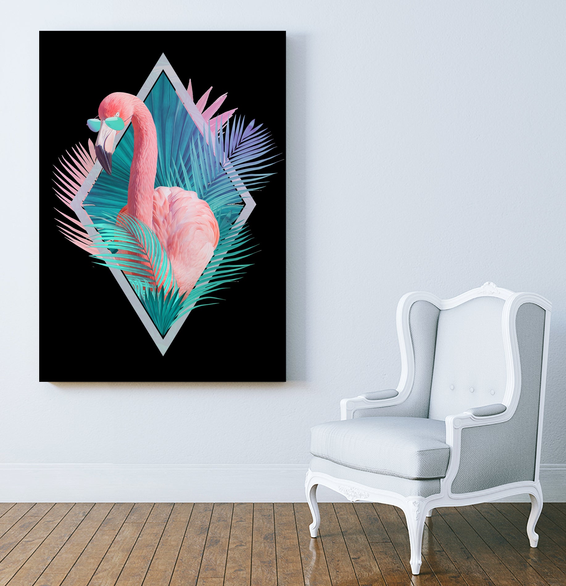 Tropical leaves by Robert Farkas on GIANT ART - pink photo manipulation