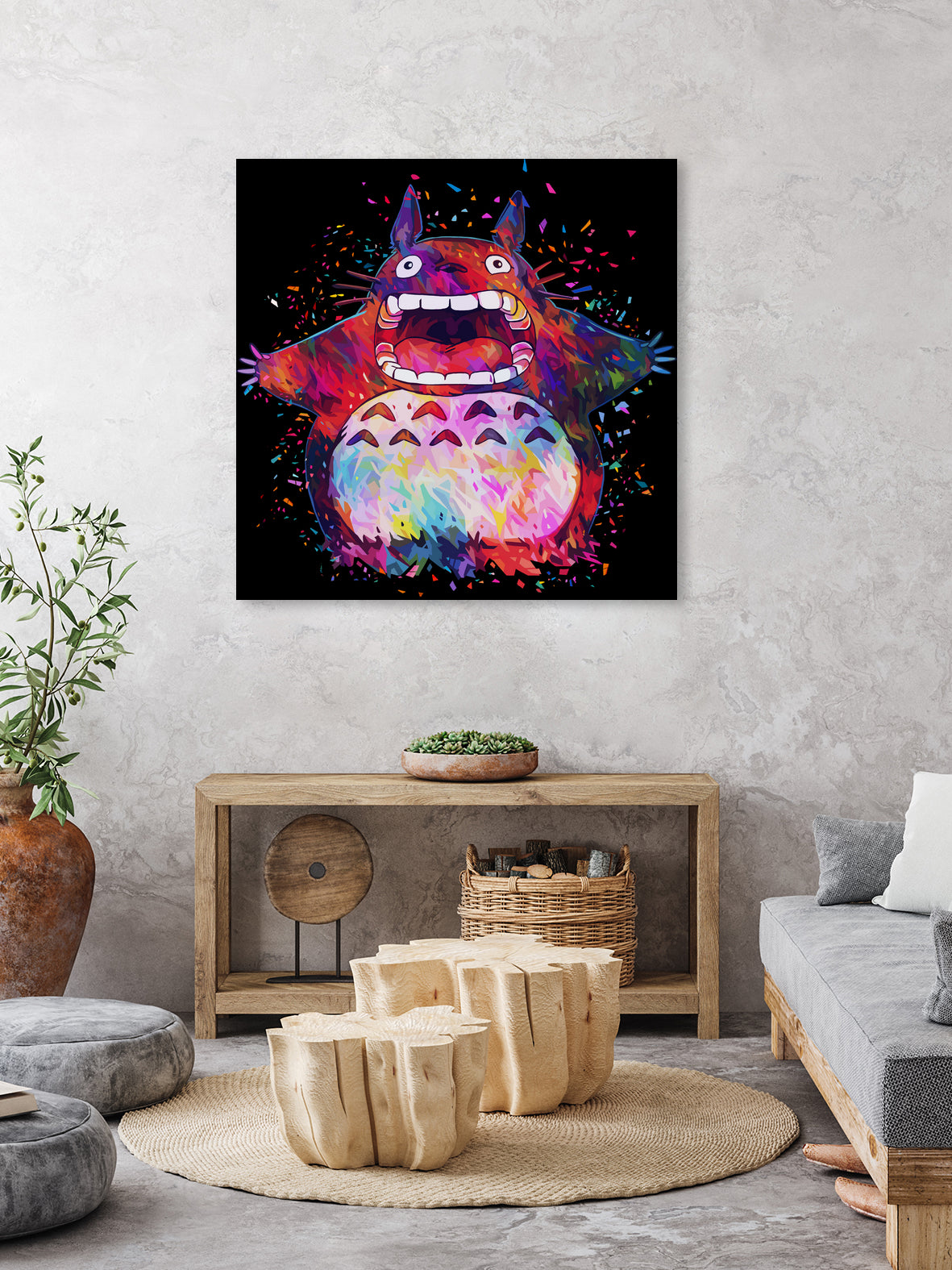 Totoro by Alessandro Pautasso on GIANT ART - black digital painting