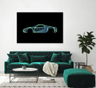 Porsche 918 spyder by Octavian Mihai Mielu on GIANT ART - green digital painting