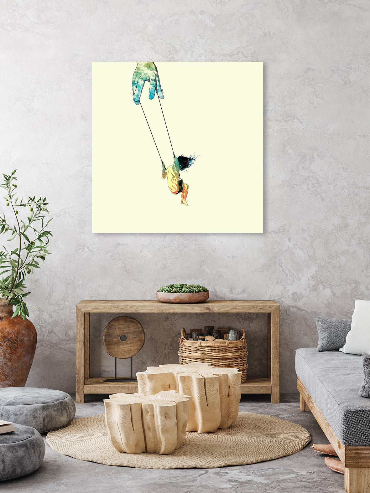 Swing me higher by matheus lopes on GIANT ART - yellow digital drawing