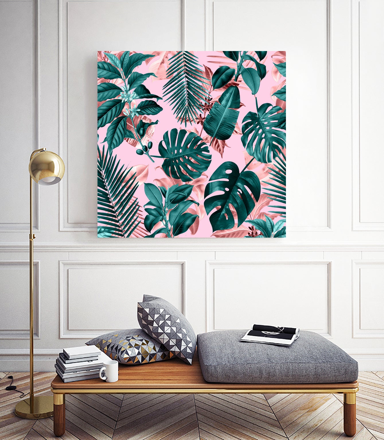 Tropical Garden II by burcu korkmazyurek on GIANT ART - pink digital painting