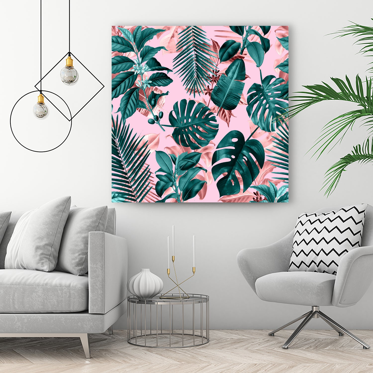 Tropical Garden II by burcu korkmazyurek on GIANT ART - pink digital painting