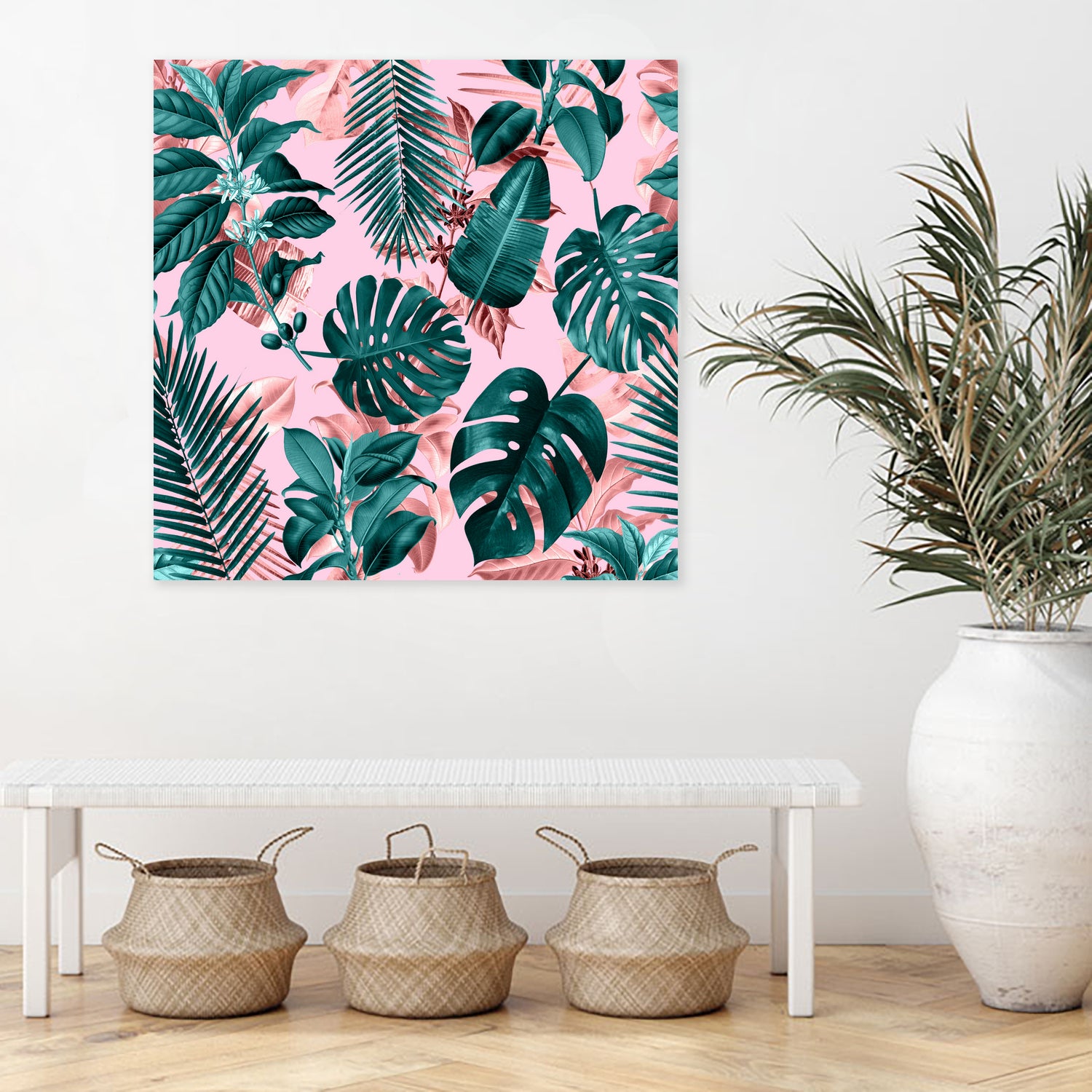 Tropical Garden II by burcu korkmazyurek on GIANT ART - pink digital painting