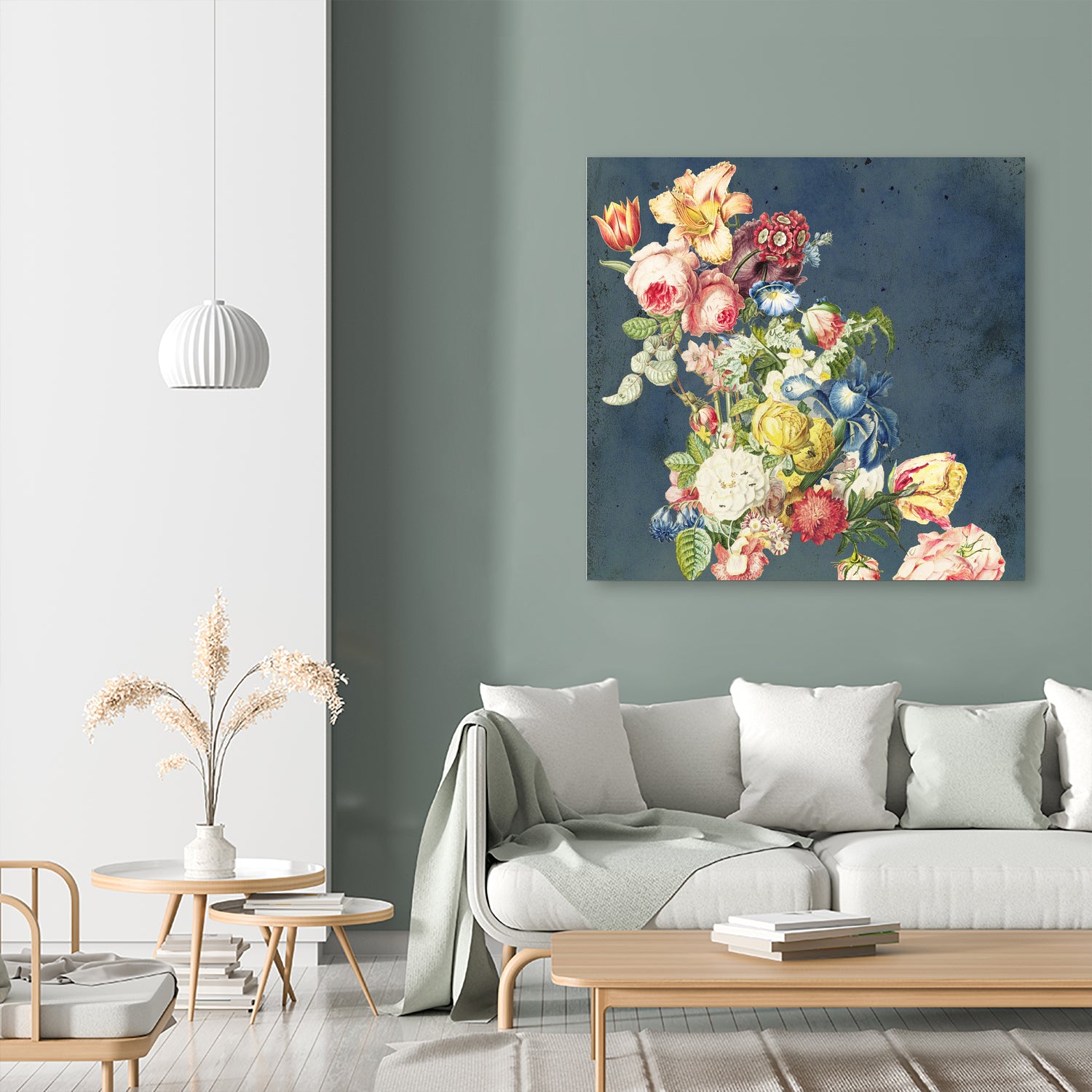 Floral tribute to Louis McNeice by anne corr on GIANT ART - blue digital painting