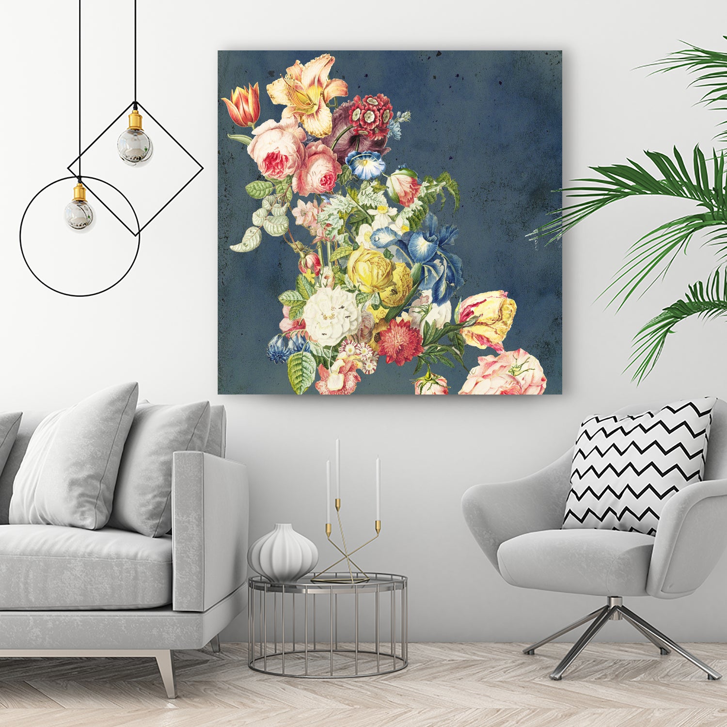 Floral tribute to Louis McNeice by anne corr on GIANT ART - blue digital painting