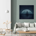 moon twilight by Dirk Wüstenhagen on GIANT ART - blue photo manipulation