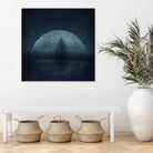 moon twilight by Dirk Wüstenhagen on GIANT ART - blue photo manipulation
