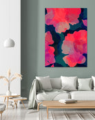 Blushing Flowers- Purple by Rebecca Allen on GIANT ART - fuchsia digital painting