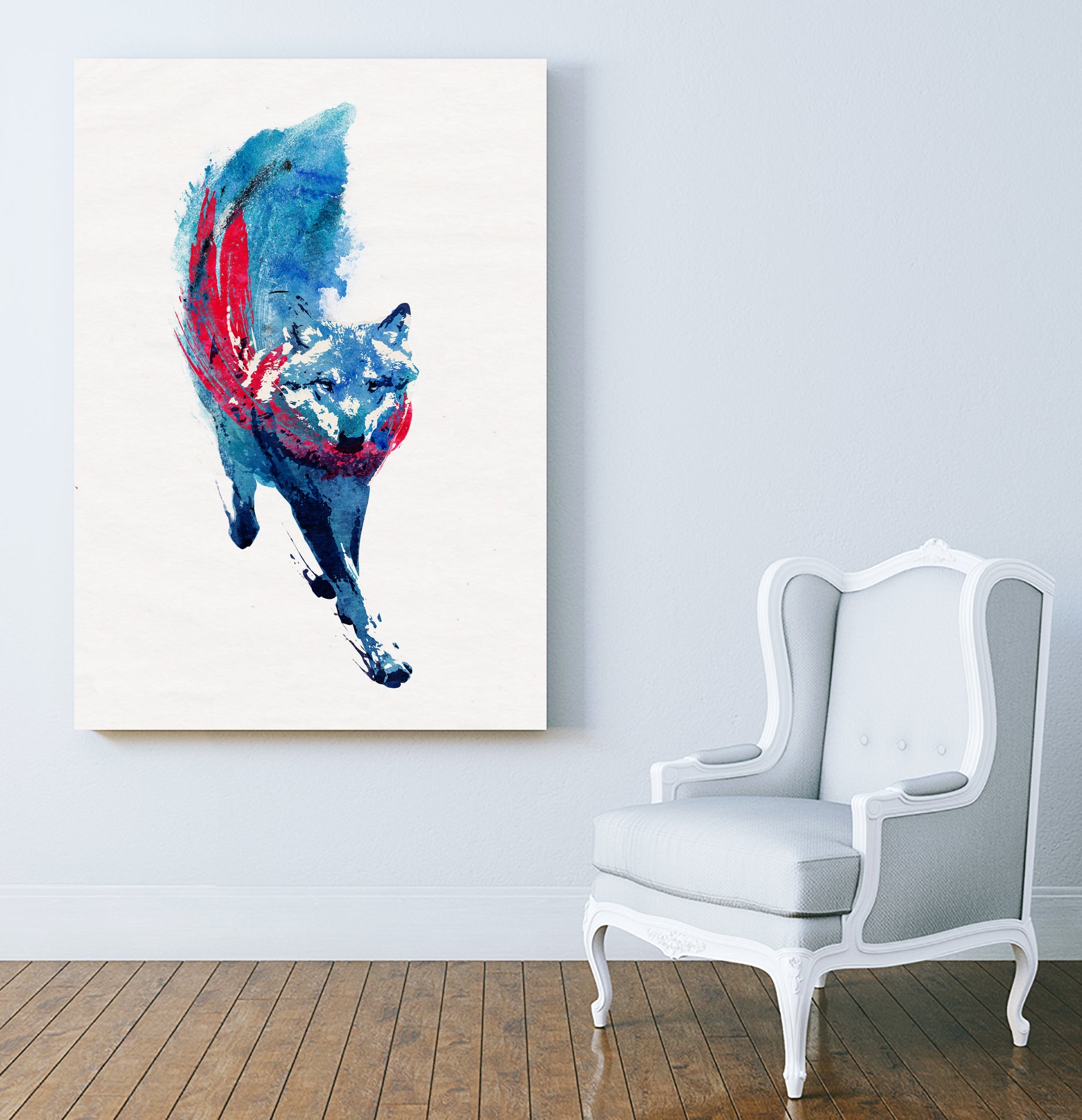 Lupus lupus by Robert Farkas on GIANT ART - blue digital painting