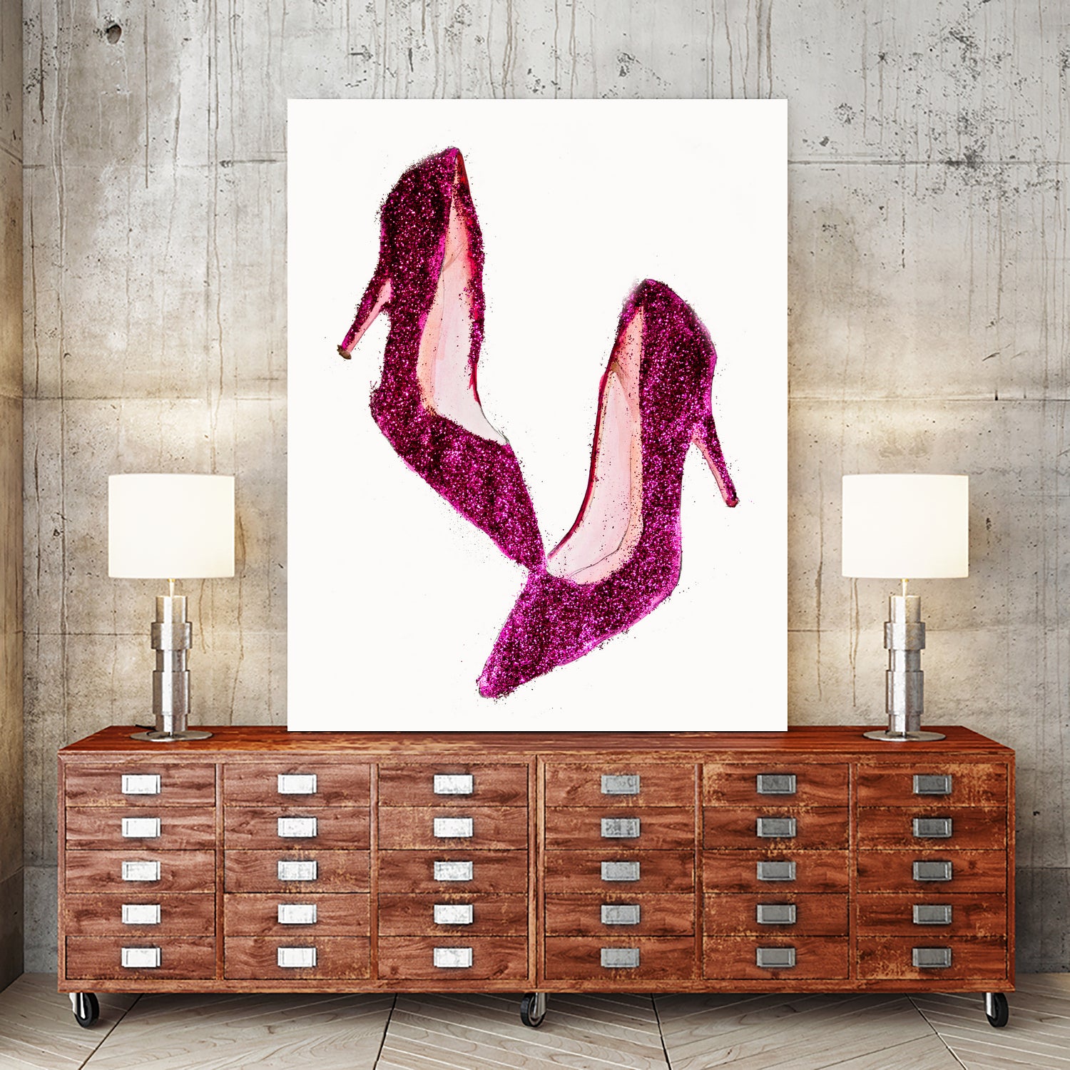 Dancing Shoes by Sara Eshak on GIANT ART - pink photo illustration