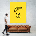 Guns N' Roses by Jaime Fernandez Peña on GIANT ART - yellow vector illustration
