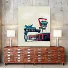 Blue Swallow Motel by Tim Jarosz on GIANT ART - photo illustration