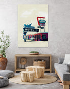 Blue Swallow Motel by Tim Jarosz on GIANT ART - photo illustration