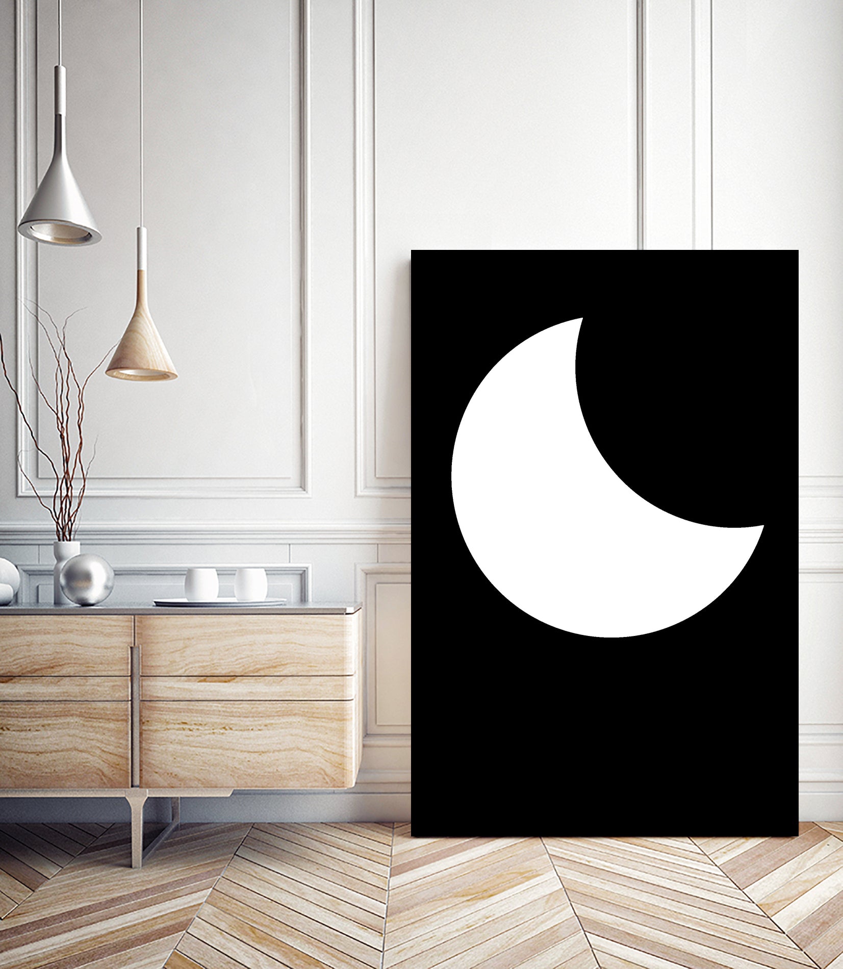 Moon by Nilesh Kulkarni on GIANT ART - white vector illustration