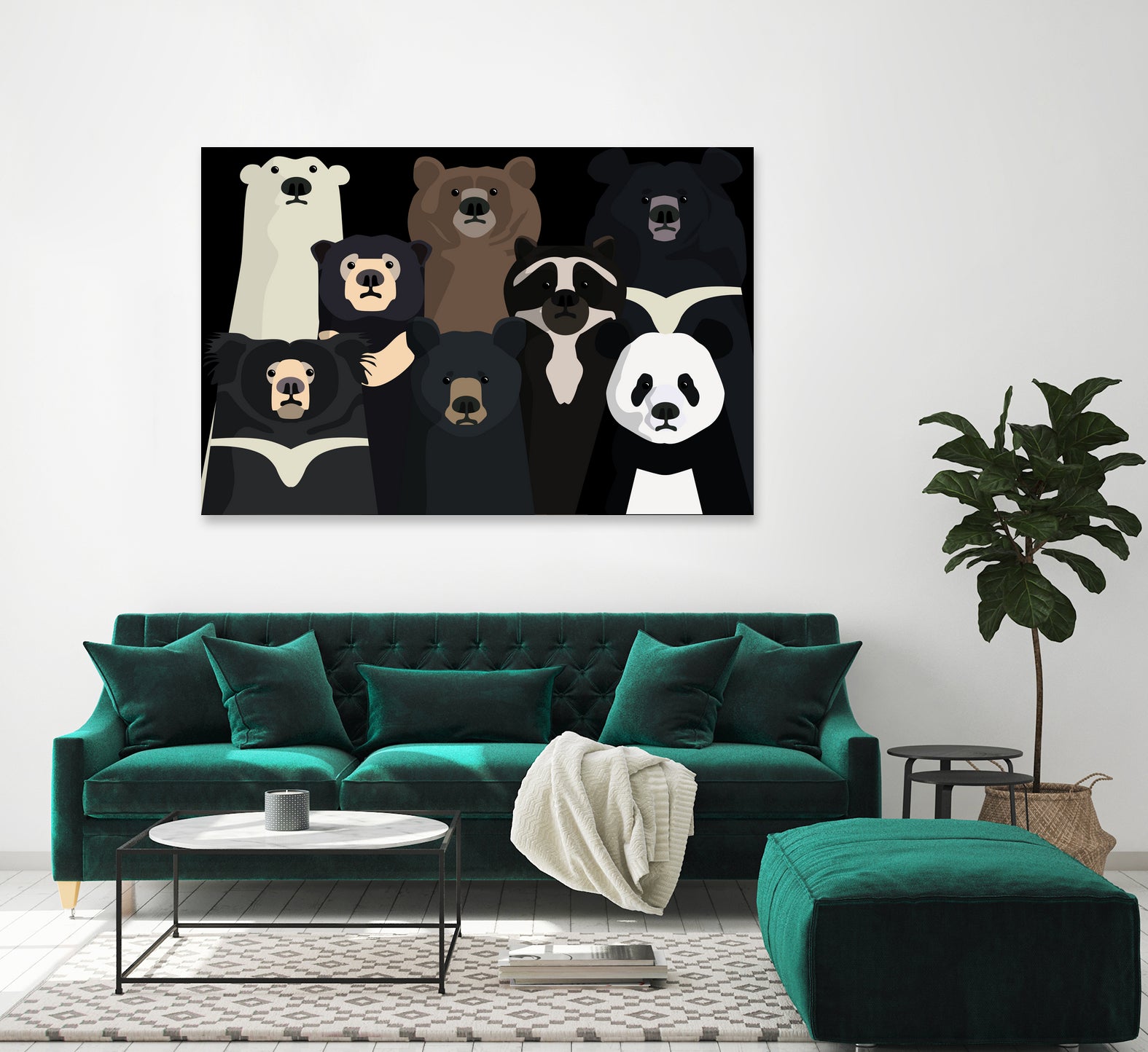Bears of the world by Rodrigo Esparza-Salas on GIANT ART - white digital drawing