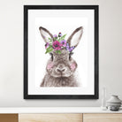 Bunny with flowers by Two Lips on GIANT ART - brown digital drawing