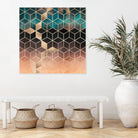 Ombre Dream Cubes by Elisabeth Fredriksson on GIANT ART - orange digital painting