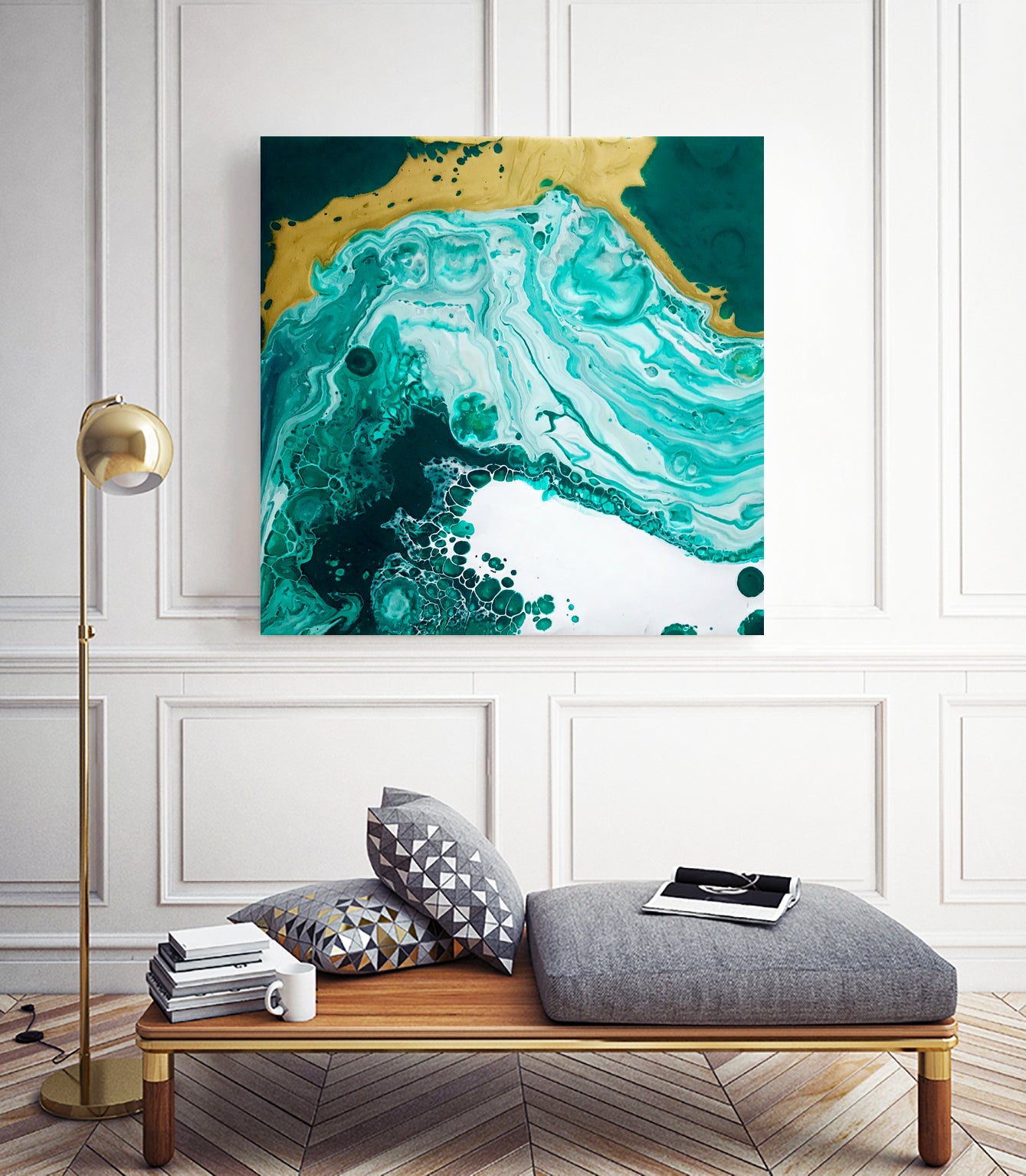 Emerald Coast by L. Renee Jones on GIANT ART - green mixed media