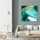 Emerald Coast by L. Renee Jones on GIANT ART - green mixed media