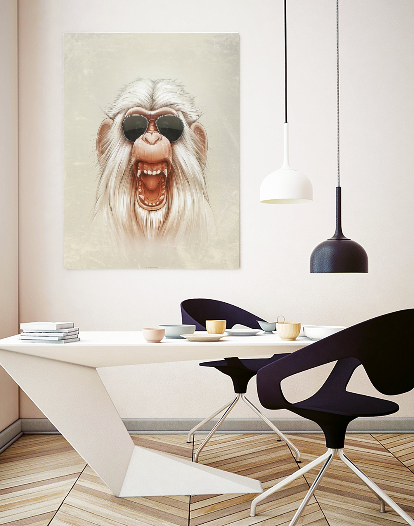 The Great White Angry Monkey by Lukáš Brežák on GIANT ART - white digital painting
