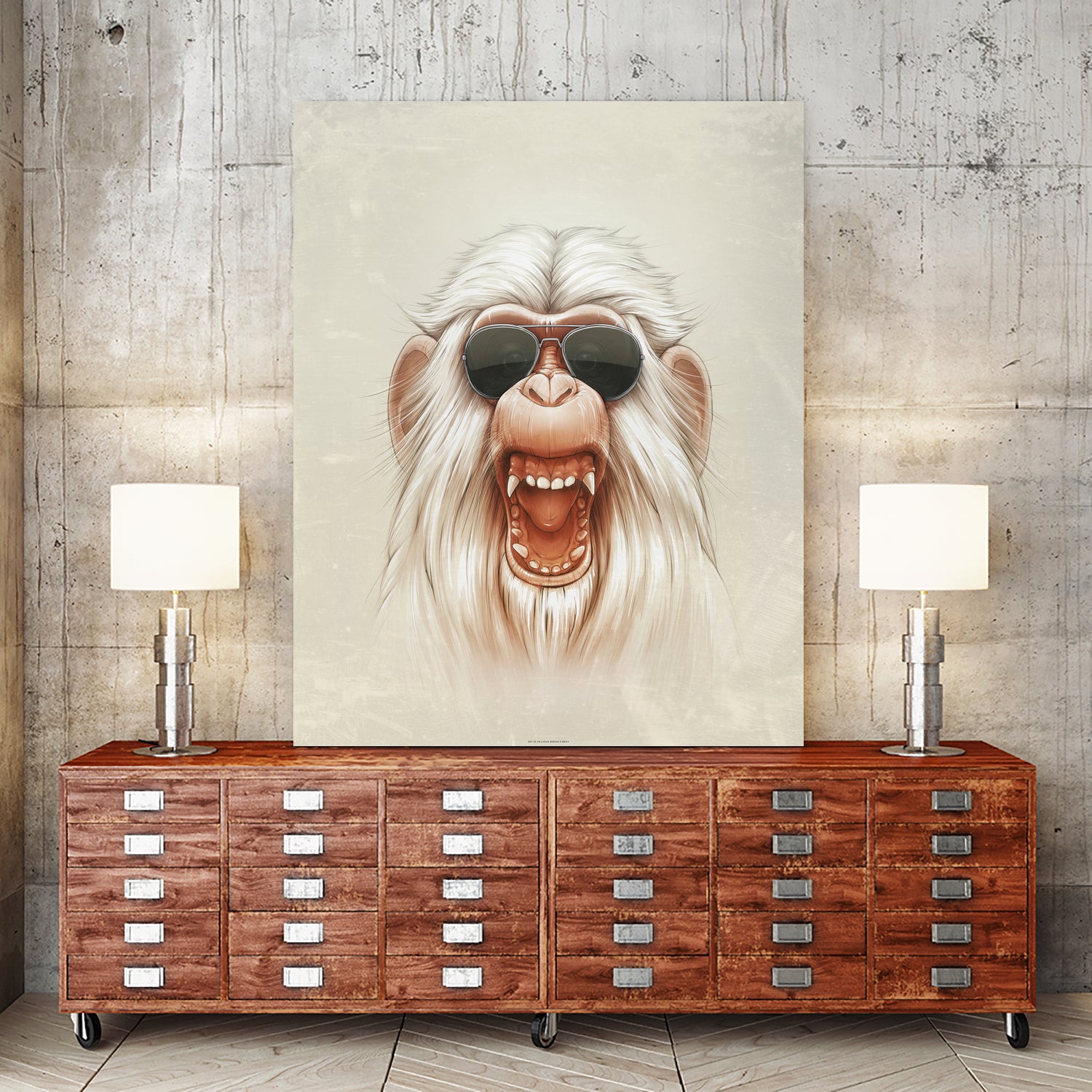 The Great White Angry Monkey by Lukáš Brežák on GIANT ART - white digital painting