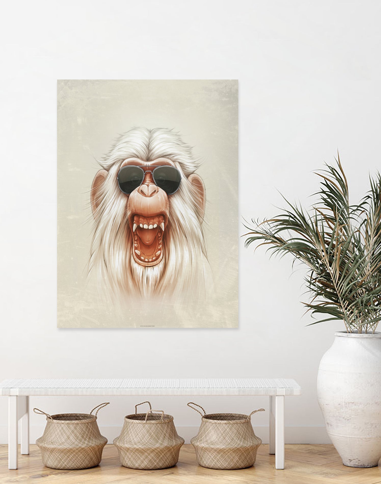 The Great White Angry Monkey by Lukáš Brežák on GIANT ART - white digital painting