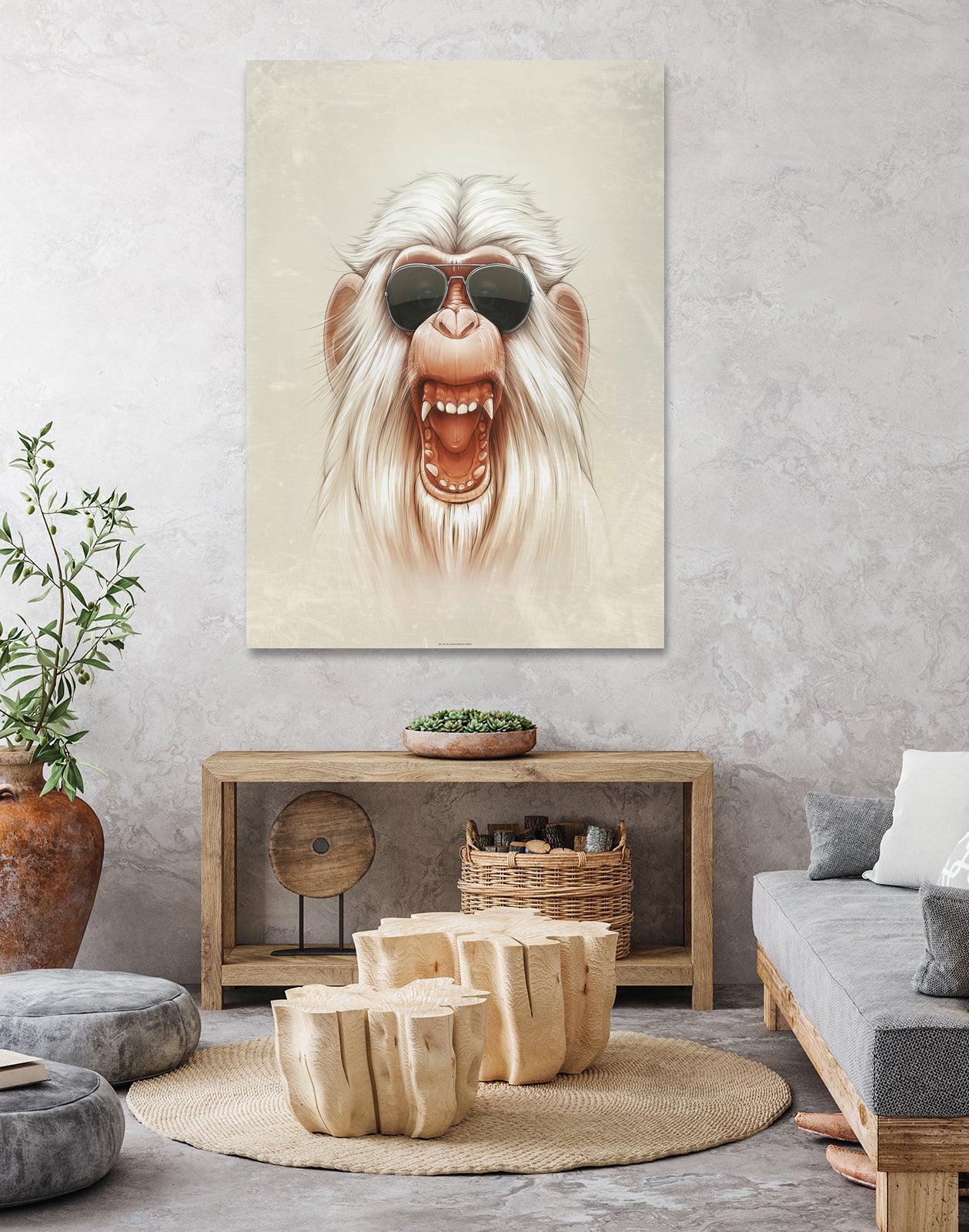 The Great White Angry Monkey by Lukáš Brežák on GIANT ART - white digital painting