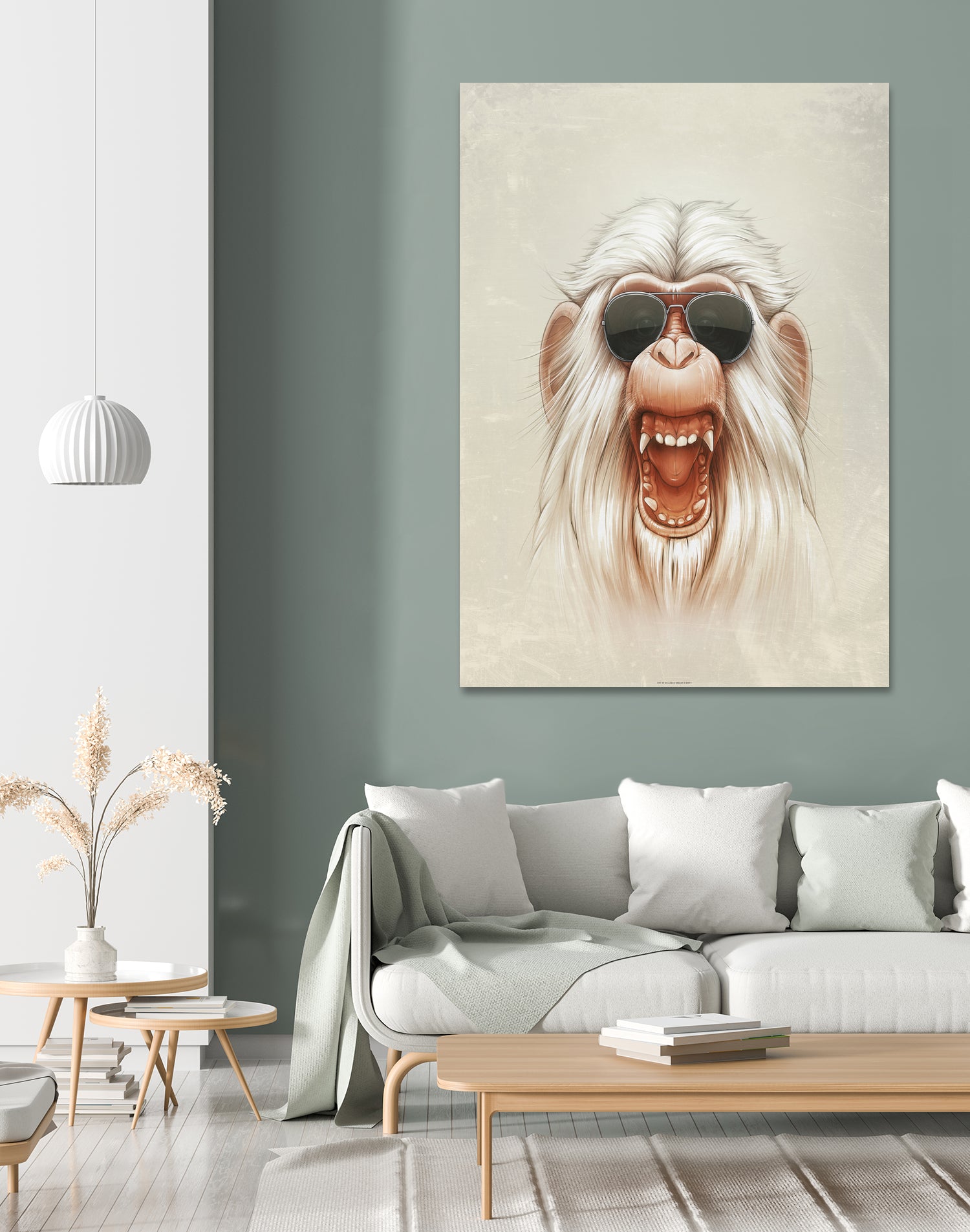 The Great White Angry Monkey by Lukáš Brežák on GIANT ART - white digital painting