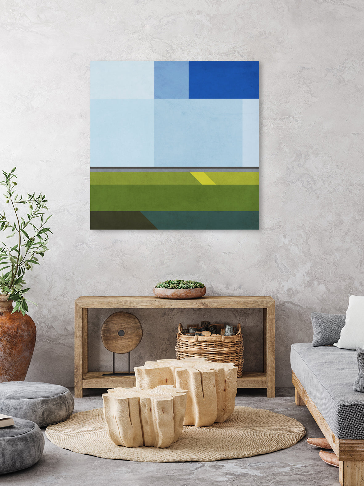 Landscape 05 by Issac Mangold on GIANT ART - blue digital painting