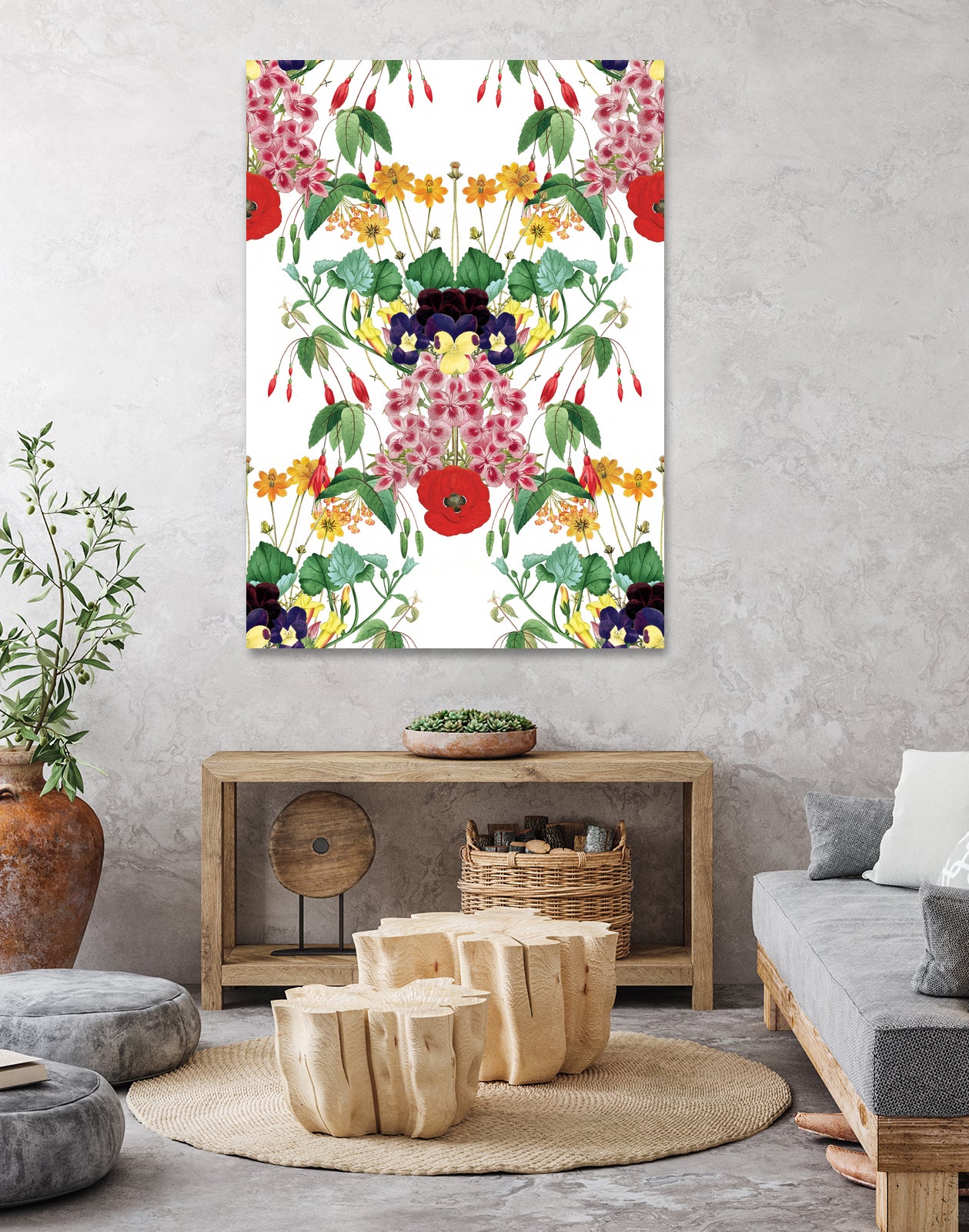 Floral II by Sixto-Juan Zavala on GIANT ART - green mixed media