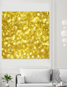 Glam gold bokeh glitter by dushan Medich on GIANT ART - yellow digital painting