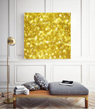 Glam gold bokeh glitter by dushan Medich on GIANT ART - yellow digital painting