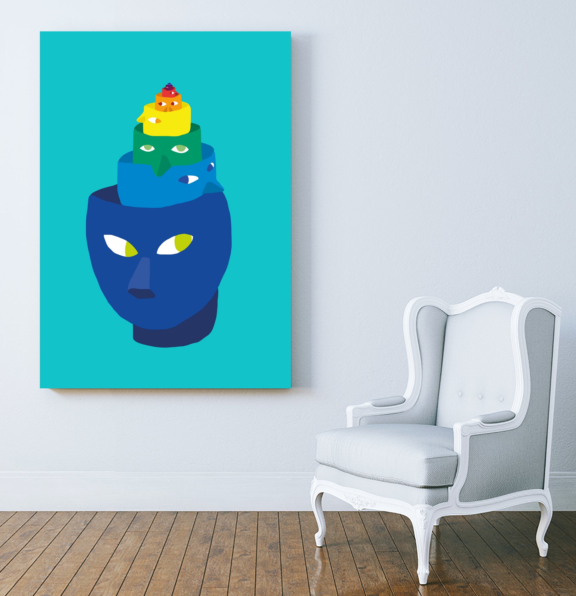 Schizophrenic by Alice Bouchardon on GIANT ART - blue digital drawing