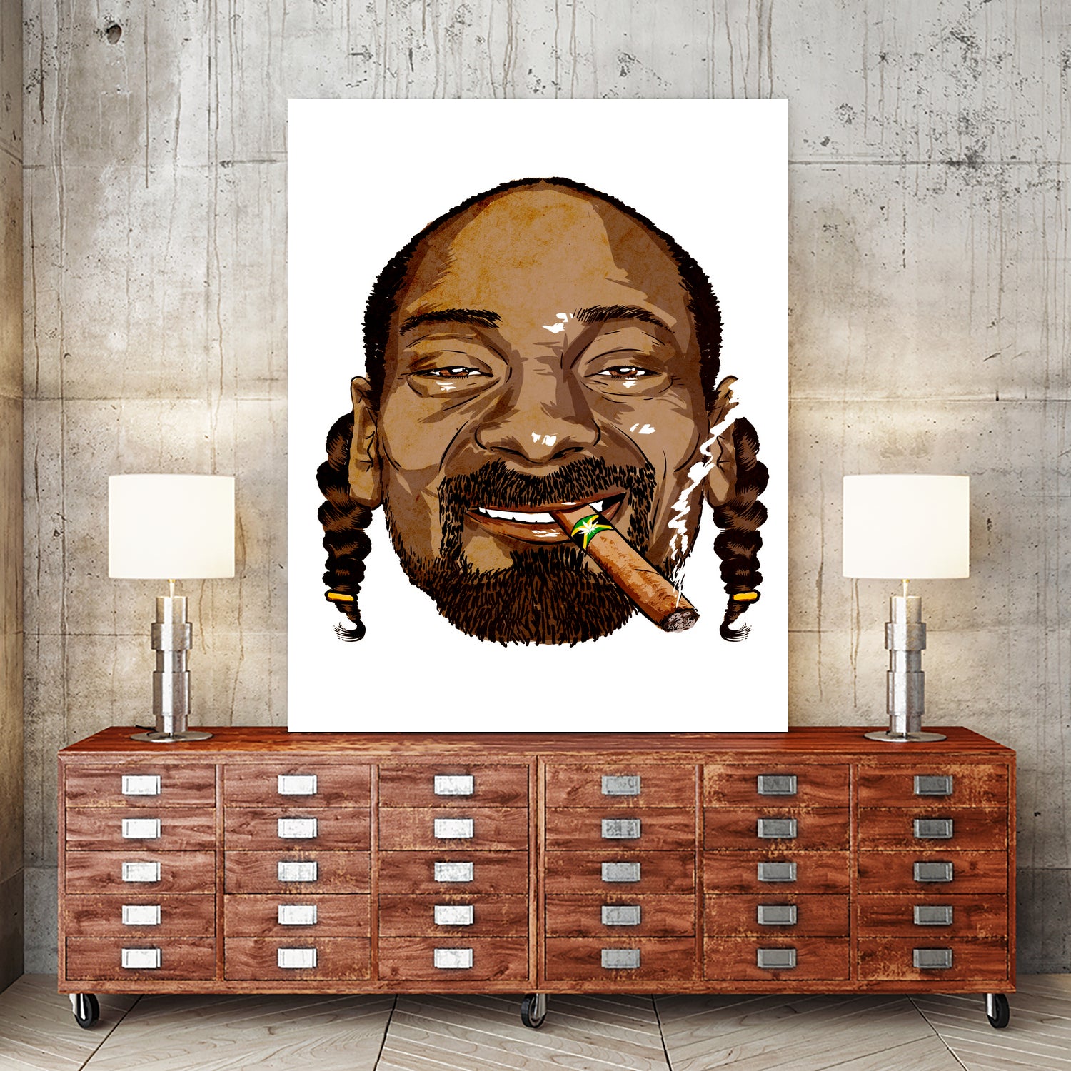 Snoop Dogg by Delano Limoen on GIANT ART - brown digital painting