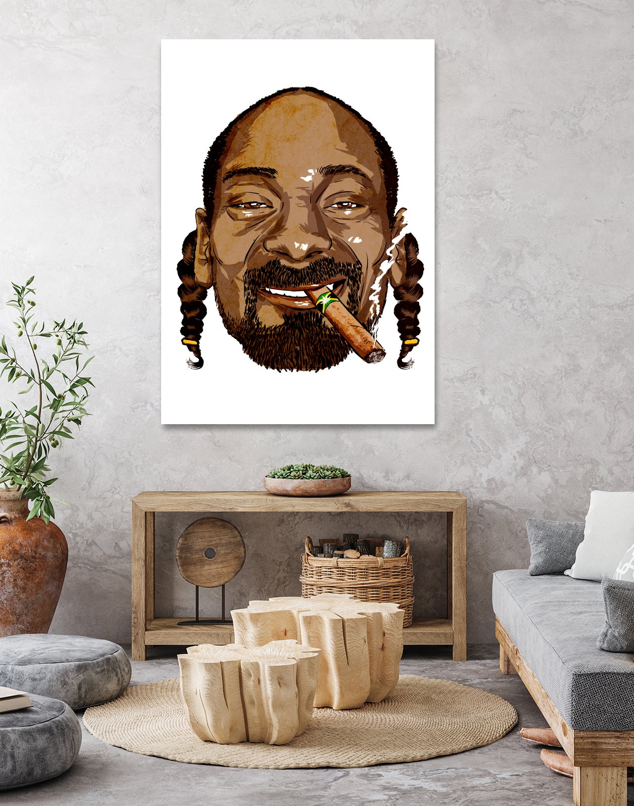 Snoop Dogg by Delano Limoen on GIANT ART - brown digital painting
