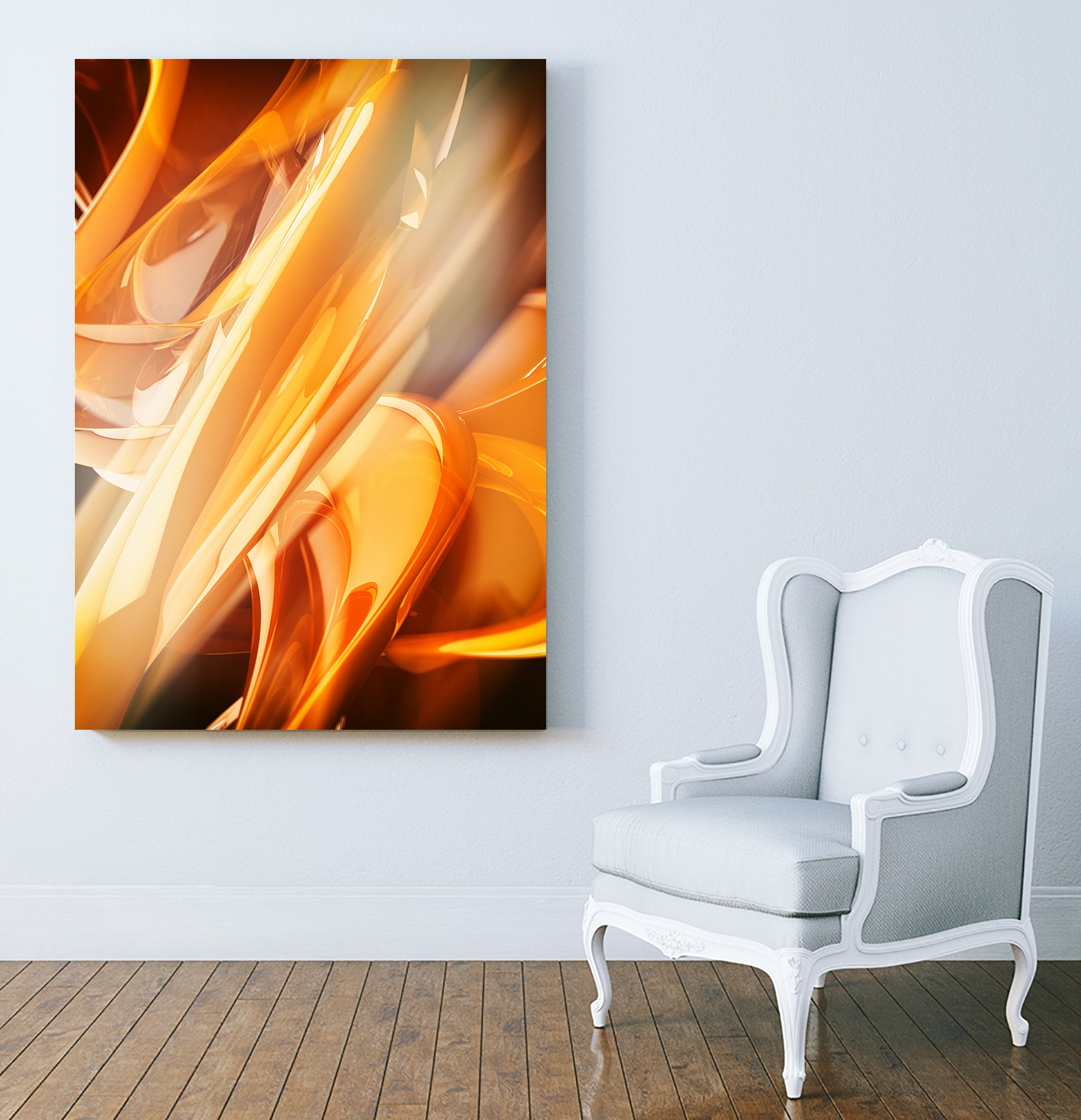 Into the Unknown - Abstraction III / OE by Tenyo Marchev on GIANT ART - orange 3d art